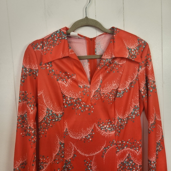 Vintage 1960's SEARS House Dress Hostess Midi A-Line Dress Women's Size Large - Picture 5 of 13